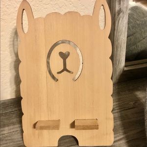 Llama Shaped Wood Phobe / iPad holder